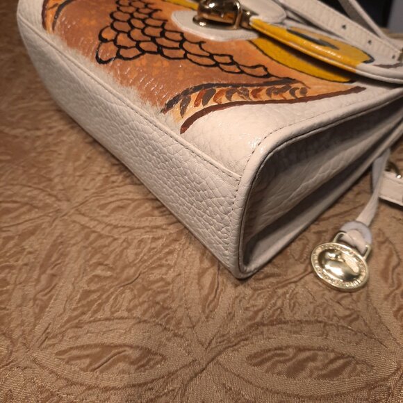 Dooney & Bourke Vintage Plaza Bag Hand Painted Owl Leather Bag - Picture 7 of 16